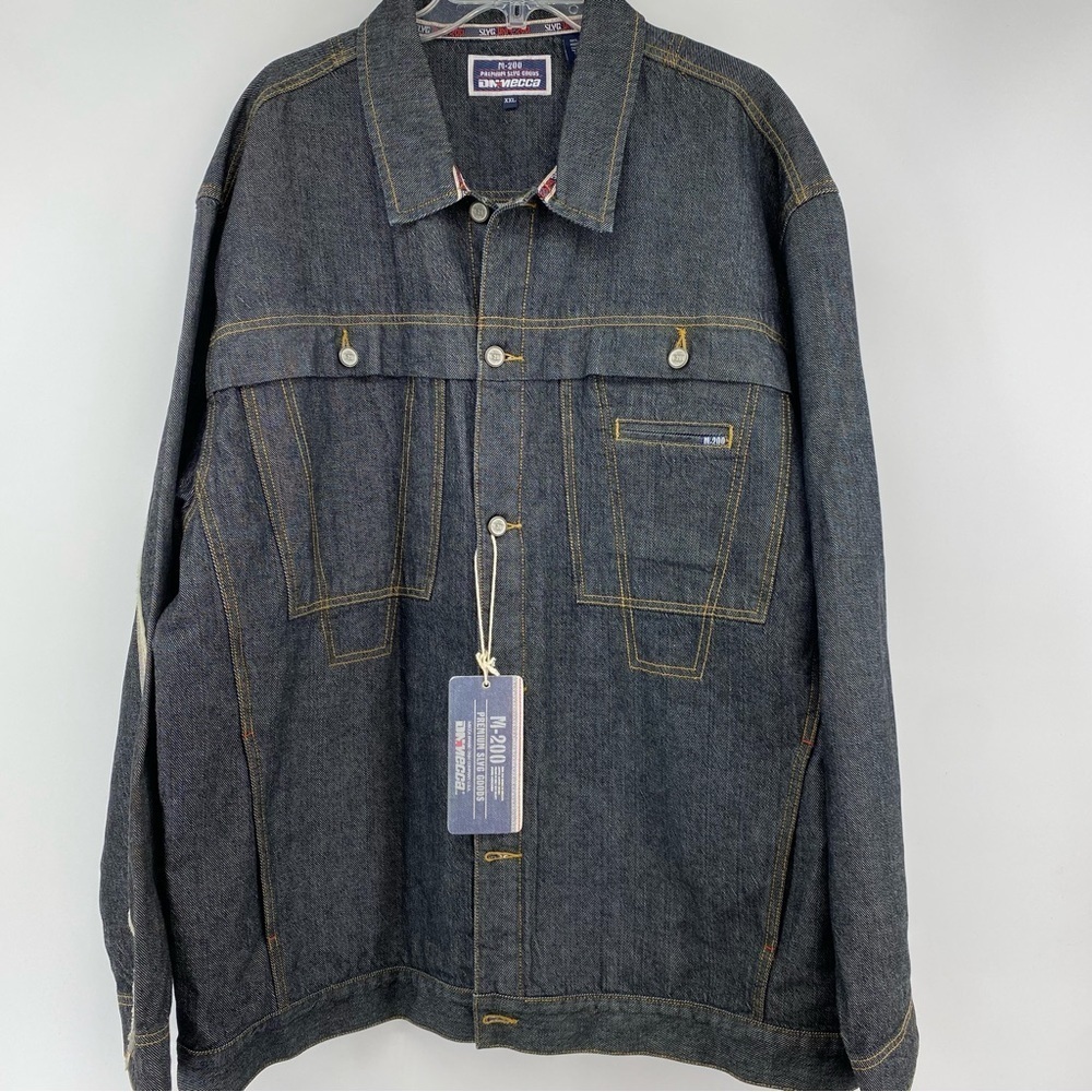 Mecca‎ Vintage 90s Sz XXL Denim Jacket Dead-stock NWT